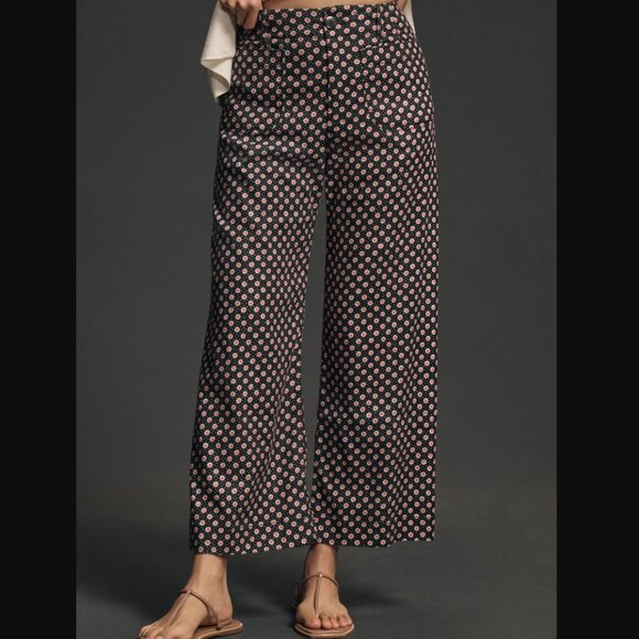 Anthropologie Pants - Anthropologie Colette Cropped Wide-Leg Pants by Maeve: Linen Size 33 - NWT
